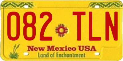 NM license plate 082TLN
