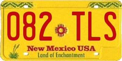 NM license plate 082TLS