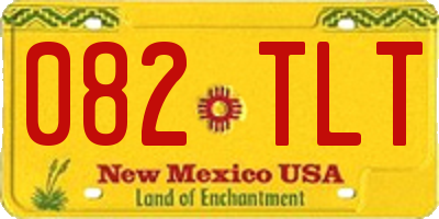NM license plate 082TLT