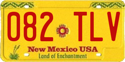 NM license plate 082TLV