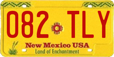 NM license plate 082TLY