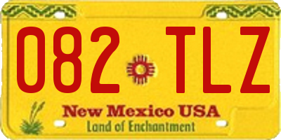 NM license plate 082TLZ