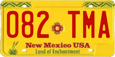 NM license plate 082TMA