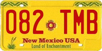 NM license plate 082TMB