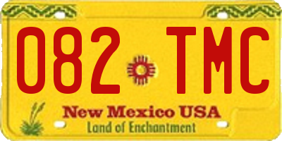 NM license plate 082TMC
