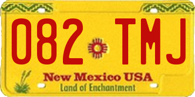 NM license plate 082TMJ