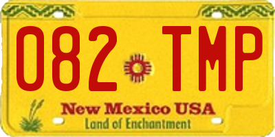 NM license plate 082TMP