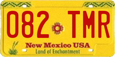NM license plate 082TMR