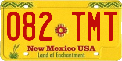 NM license plate 082TMT