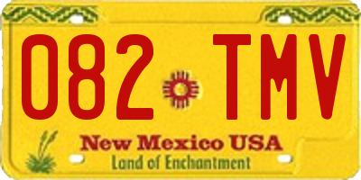 NM license plate 082TMV