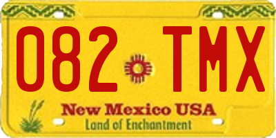 NM license plate 082TMX