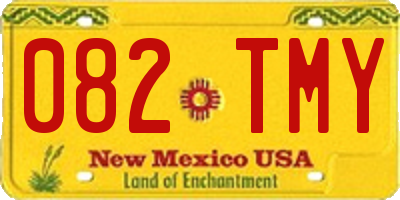 NM license plate 082TMY