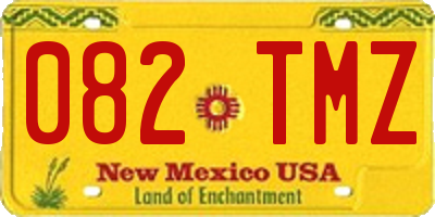NM license plate 082TMZ