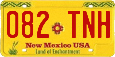 NM license plate 082TNH