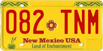 NM license plate 082TNM
