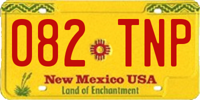 NM license plate 082TNP