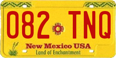 NM license plate 082TNQ