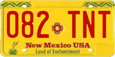 NM license plate 082TNT