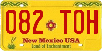 NM license plate 082TOH