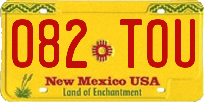 NM license plate 082TOU