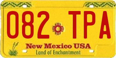 NM license plate 082TPA
