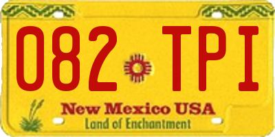 NM license plate 082TPI