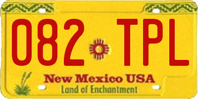 NM license plate 082TPL