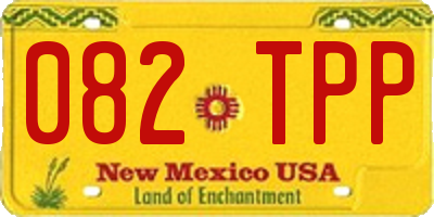 NM license plate 082TPP