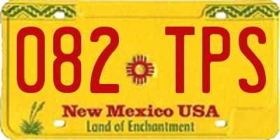 NM license plate 082TPS