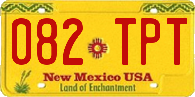 NM license plate 082TPT