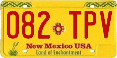 NM license plate 082TPV