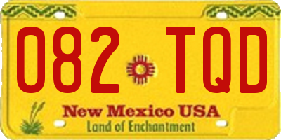 NM license plate 082TQD