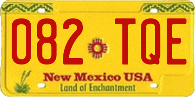 NM license plate 082TQE
