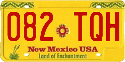 NM license plate 082TQH