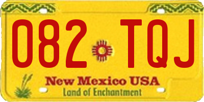 NM license plate 082TQJ