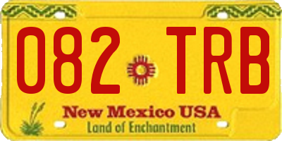 NM license plate 082TRB