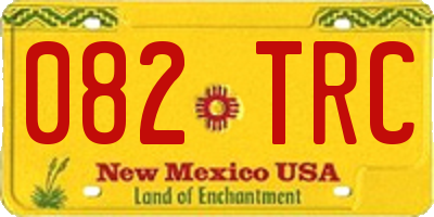 NM license plate 082TRC