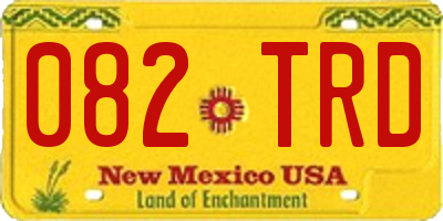 NM license plate 082TRD