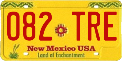 NM license plate 082TRE