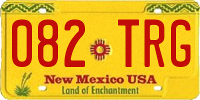 NM license plate 082TRG