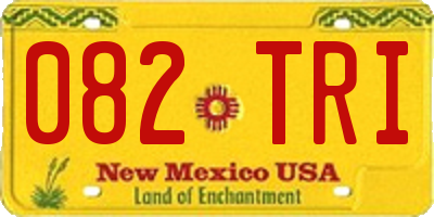 NM license plate 082TRI