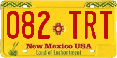 NM license plate 082TRT