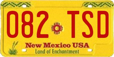 NM license plate 082TSD