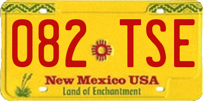 NM license plate 082TSE