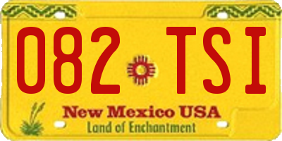 NM license plate 082TSI