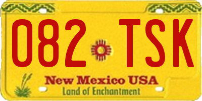 NM license plate 082TSK