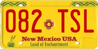 NM license plate 082TSL