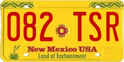 NM license plate 082TSR