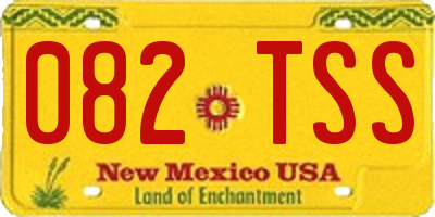 NM license plate 082TSS