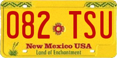 NM license plate 082TSU
